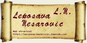 Leposava Mesarović vizit kartica